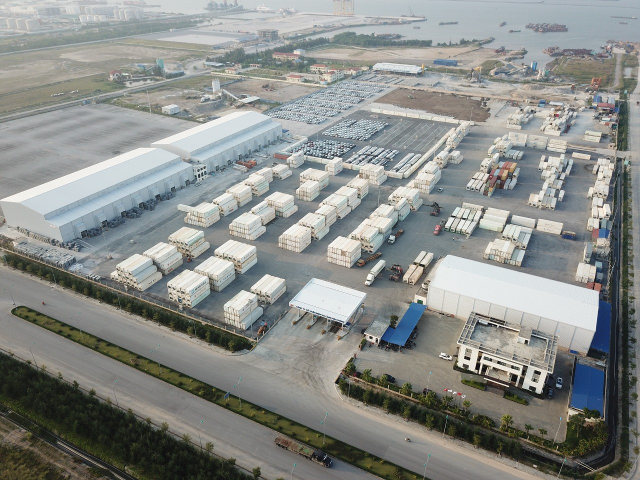 Quy mô kho bãi rộng của Công ty Dịch vụ cảng Hải Phòng 