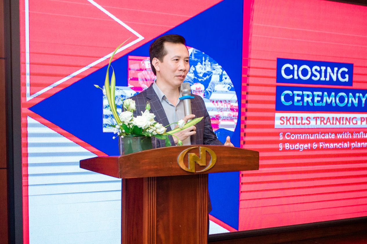 General Director of Sao Do Group - Mr. Nguyen Thanh Phuong speaked at the closing ceremony